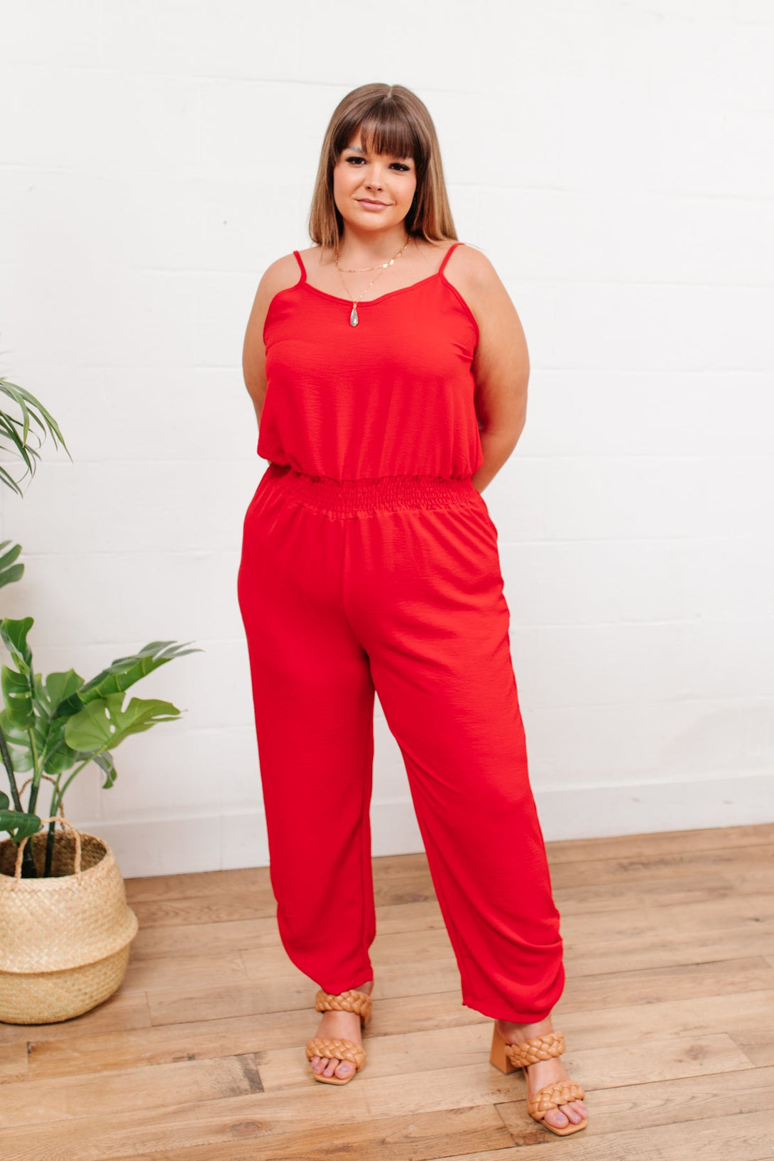 Livin' The Dream Jumpsuit in Red - Lavish Fix