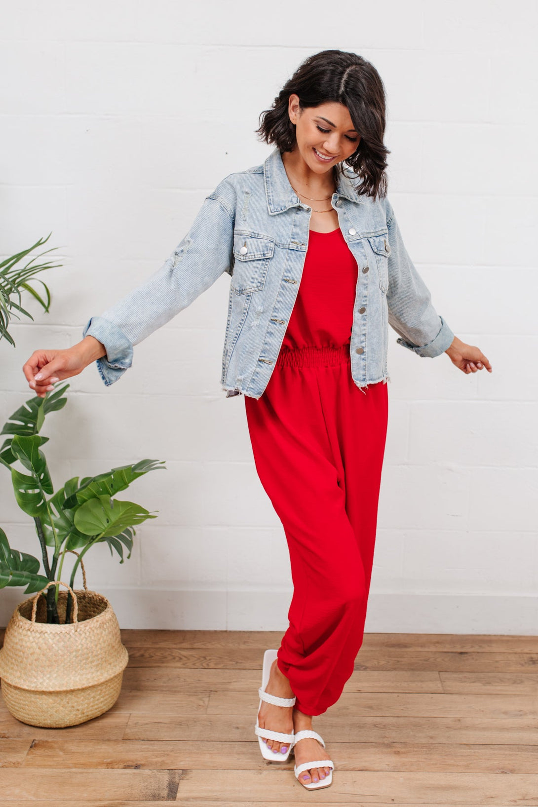 Livin' The Dream Jumpsuit in Red - Lavish Fix