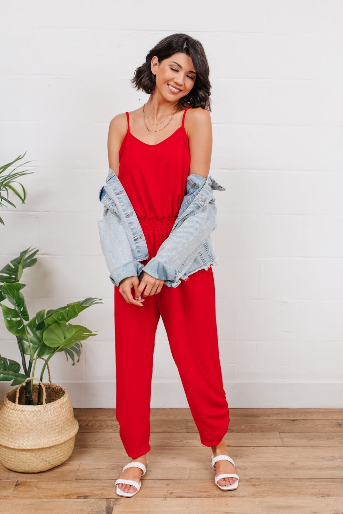 Livin' The Dream Jumpsuit in Red - Lavish Fix