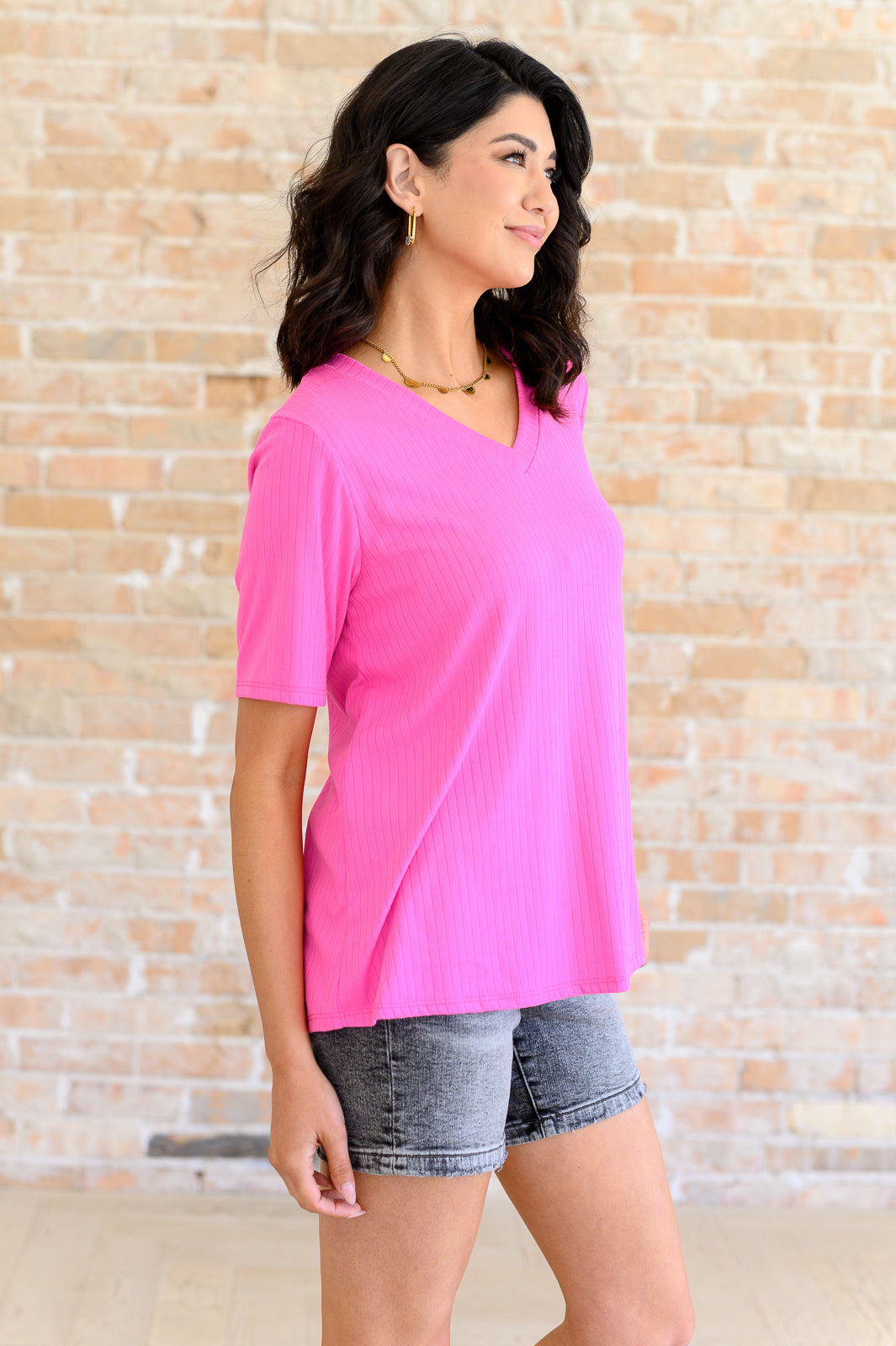 Lonesome Valley V-Neck Ribbed Top - Lavish Fix