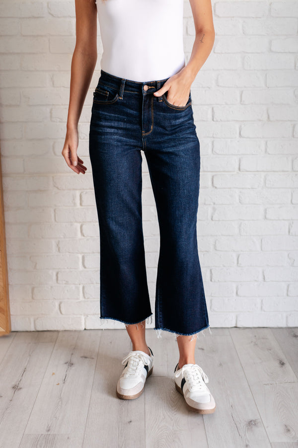 Madeline High Rise Cropped Wide Leg Jeans - Lavish Fix