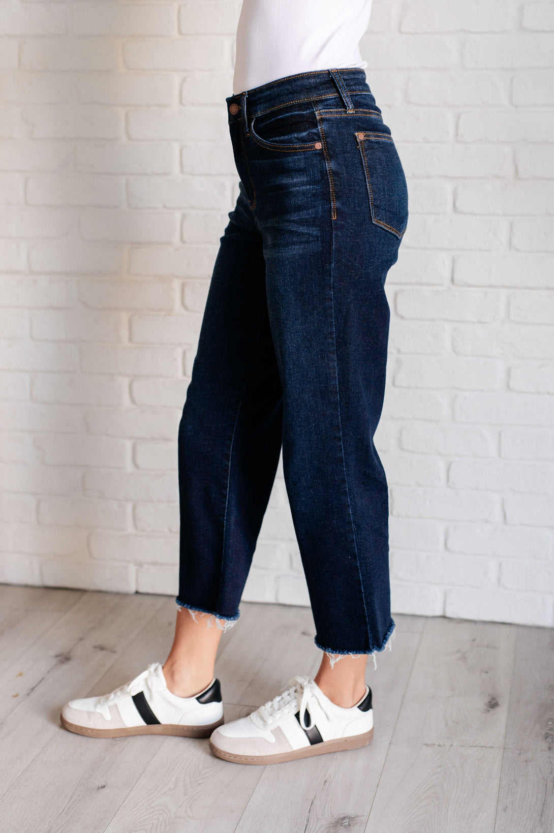 Madeline High Rise Cropped Wide Leg Jeans - Lavish Fix