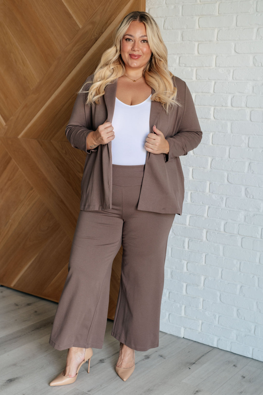 Magic Wide Leg Crop Pants in Dark Mocha - Lavish Fix