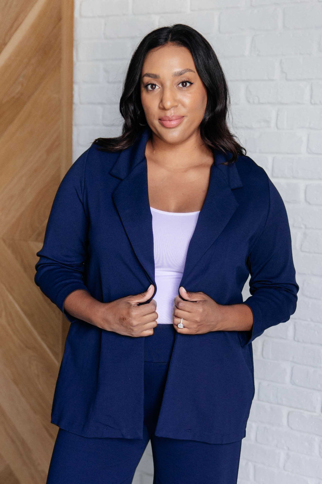 Magic 3/4 Blazer in Navy - Lavish Fix