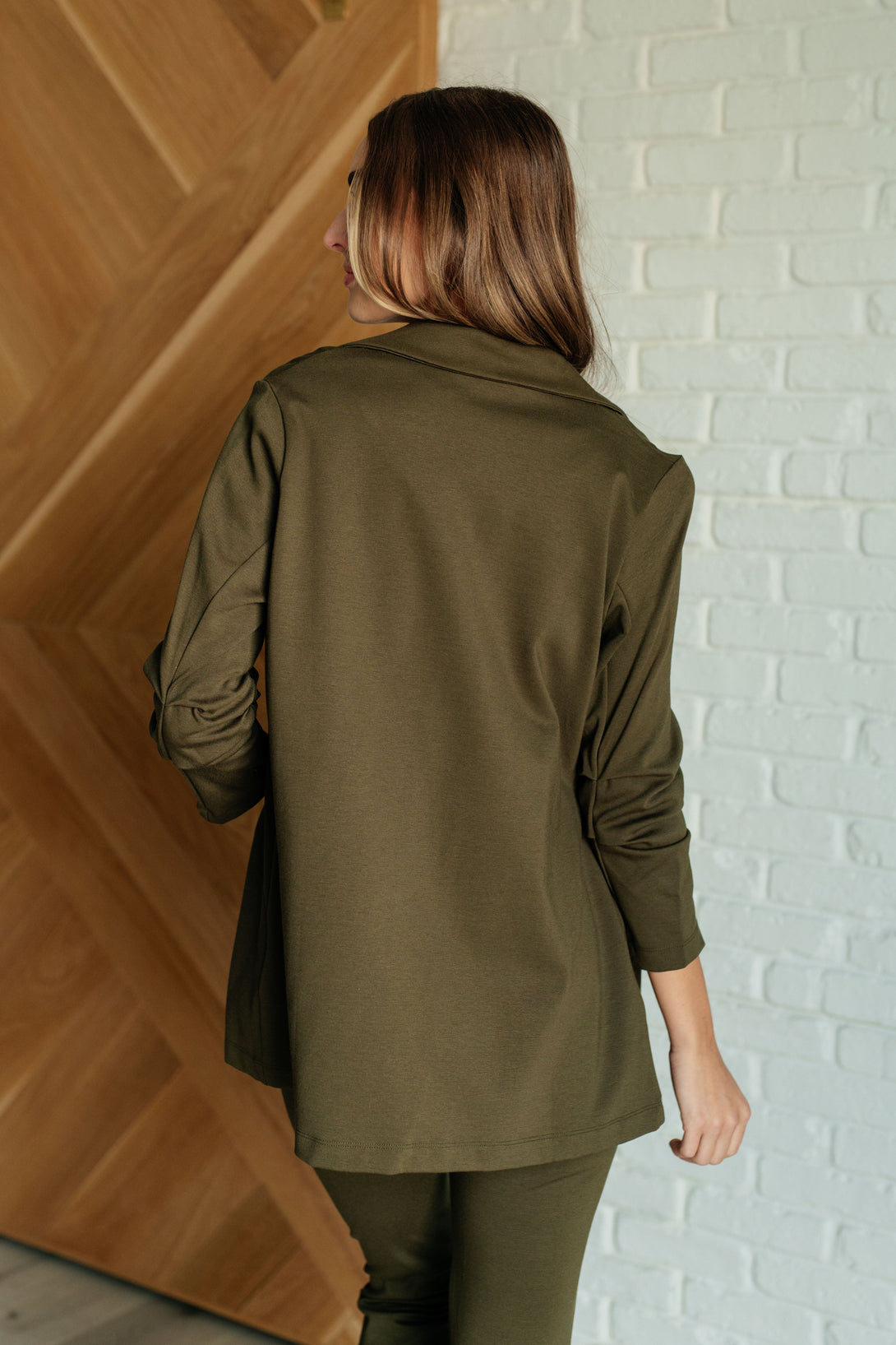 Magic 3/4 Blazer in Olive - Lavish Fix