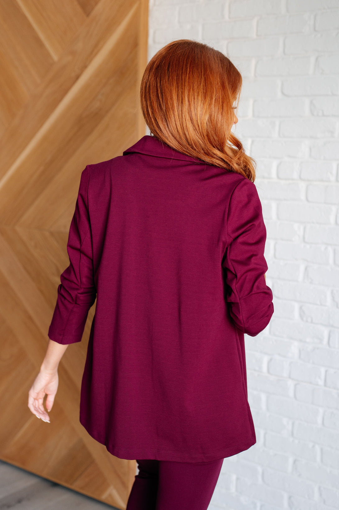 Magic 3/4 Blazer in Wine - Lavish Fix