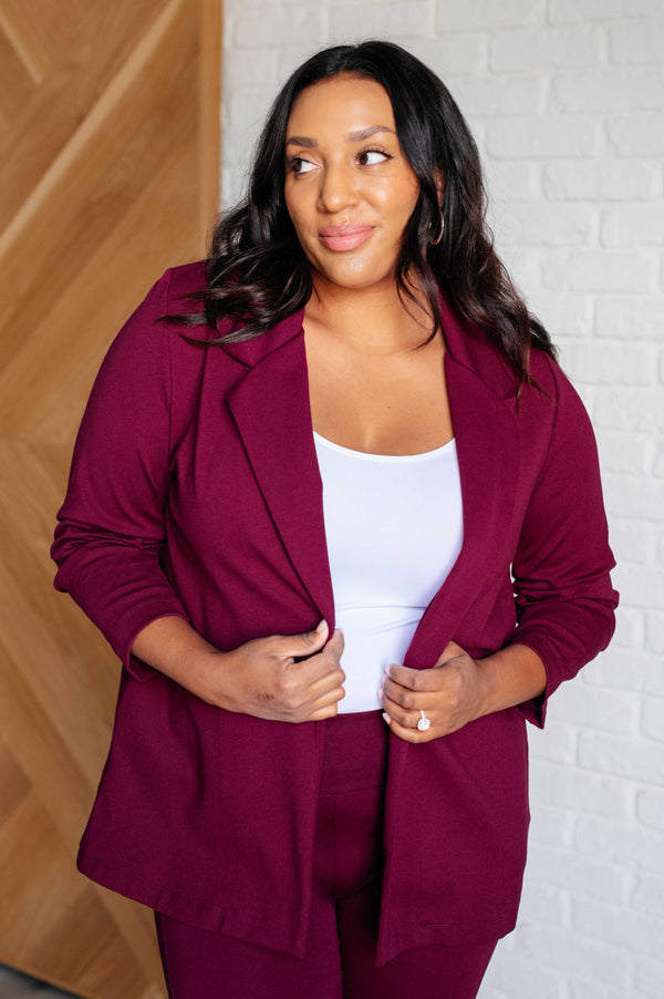 Magic 3/4 Blazer in Wine - Lavish Fix