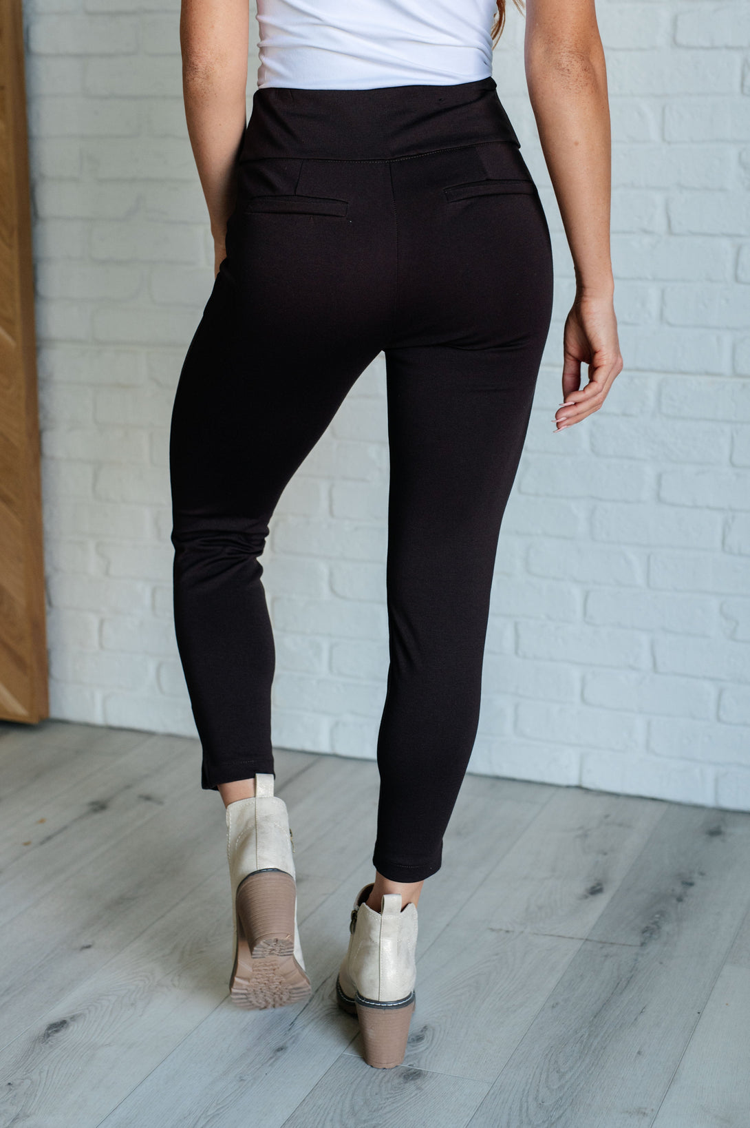 Magic Ankle Crop Skinny Pants in Chocolate - Lavish Fix