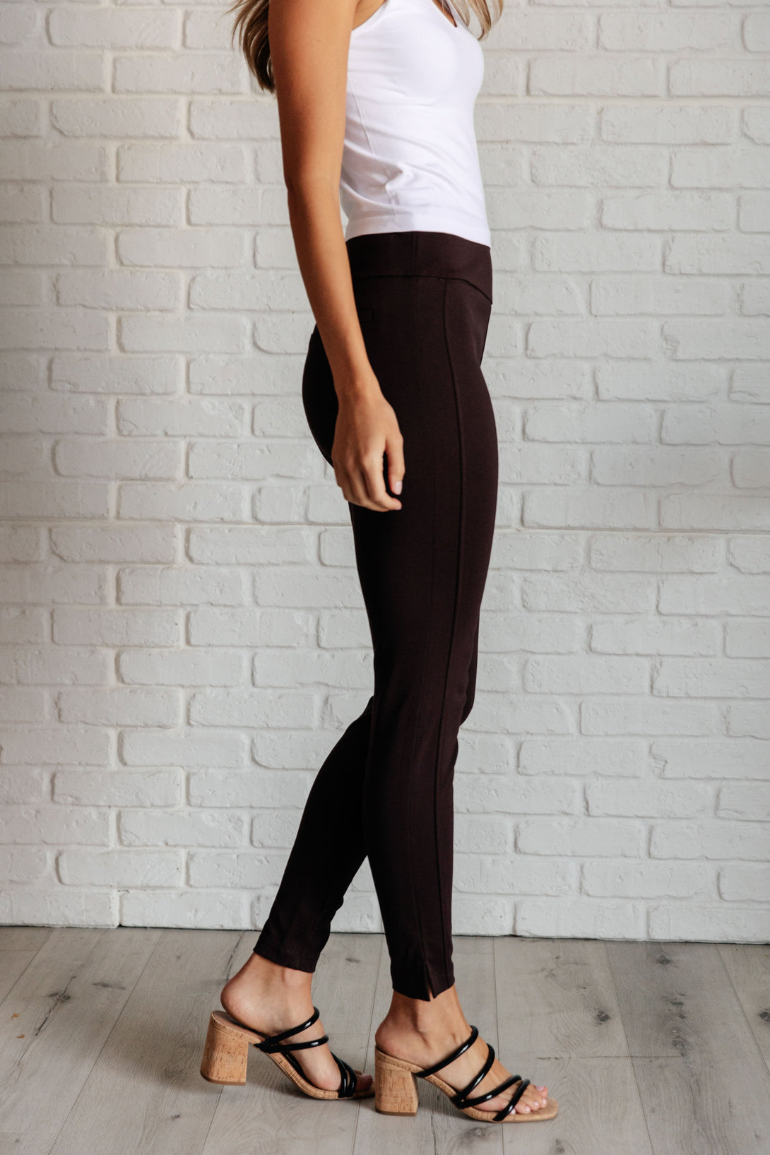 Magic Skinny 28" Pants in Chocolate - Lavish Fix