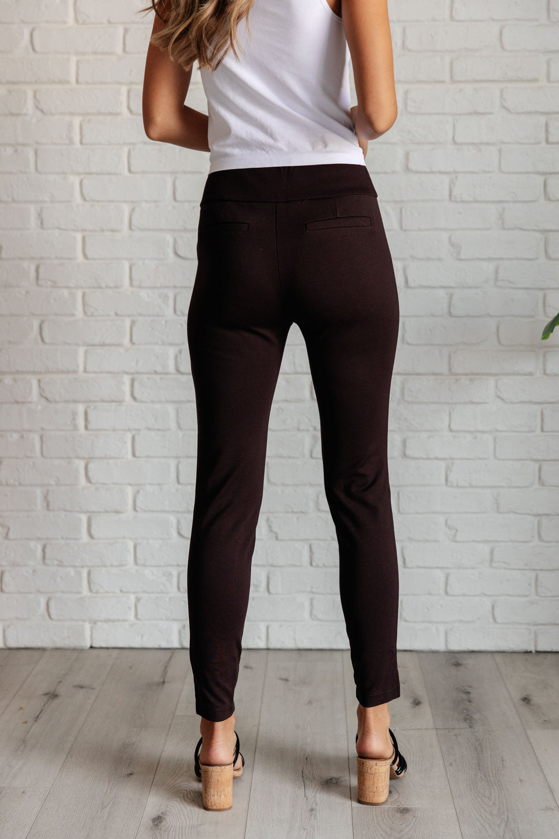 Magic Skinny 28" Pants in Chocolate - Lavish Fix