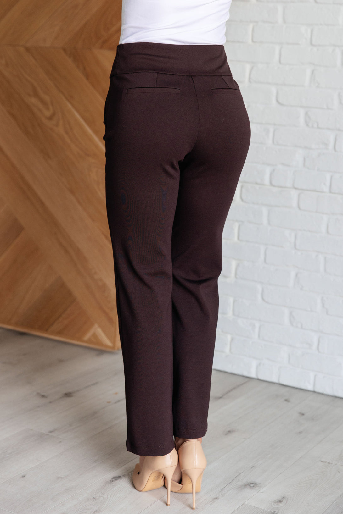 Magic Straight Pants in Chocolate - Lavish Fix