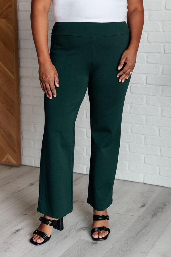 Magic Straight Pants in Hunter Green - Lavish Fix