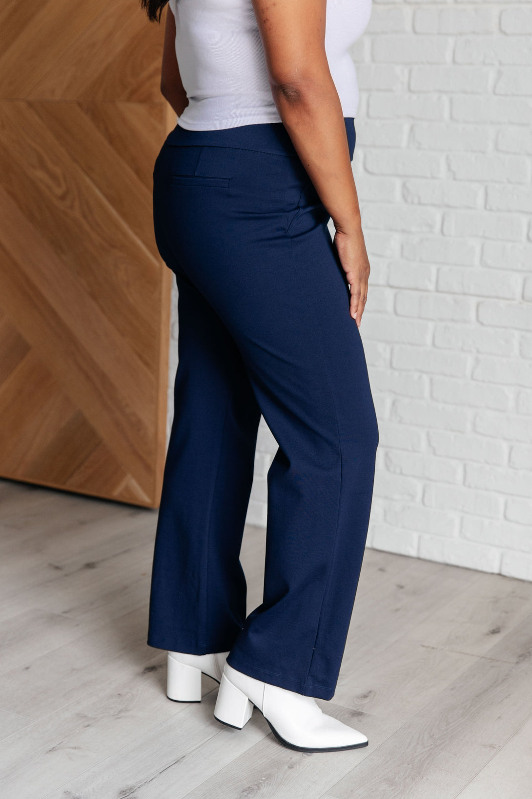 Magic Straight Pants in Navy - Lavish Fix