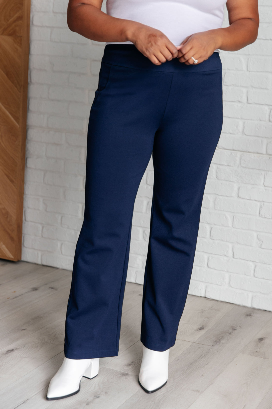 Magic Straight Pants in Navy - Lavish Fix