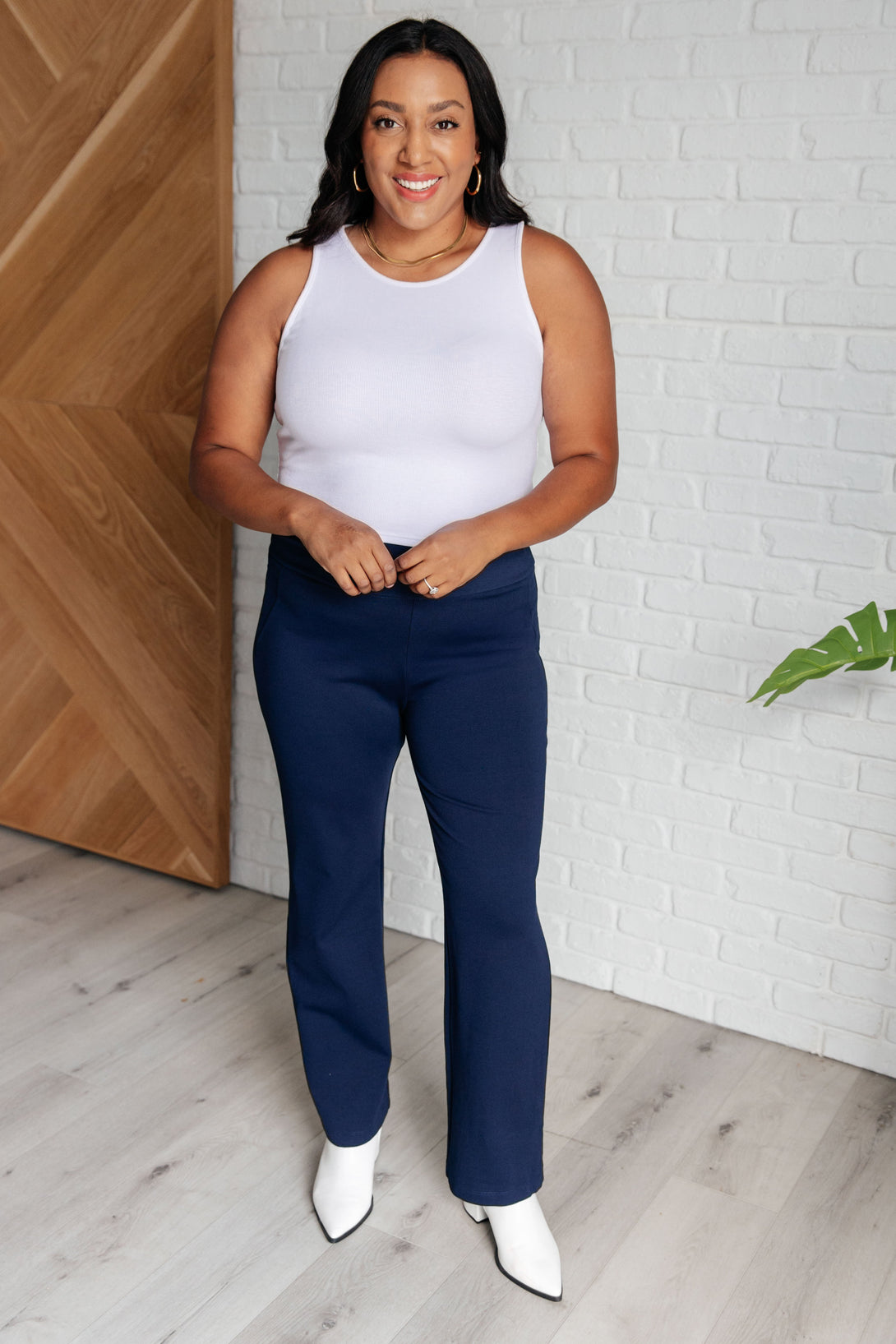 Magic Straight Pants in Navy - Lavish Fix