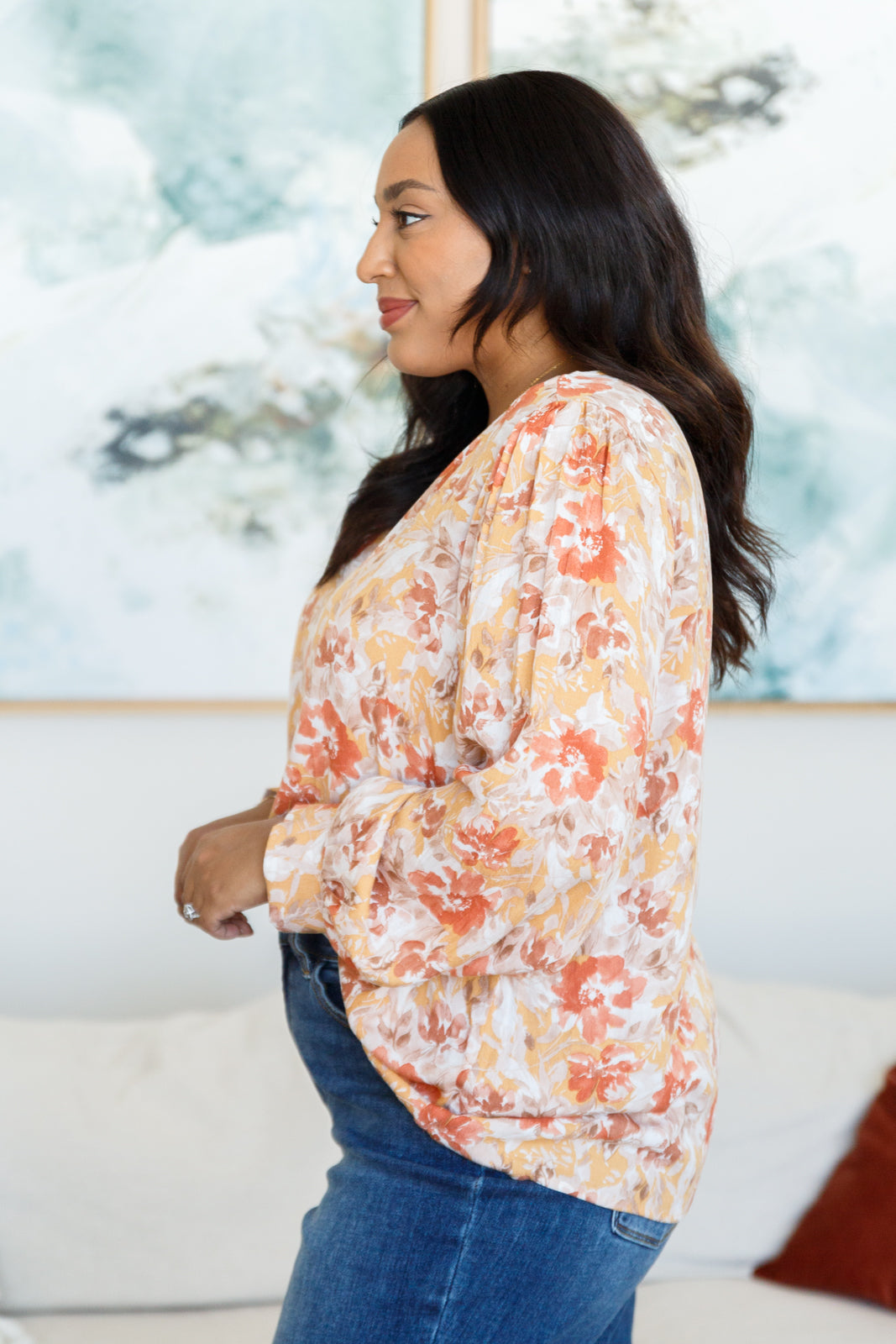 Marigold Dreams Floral Blouse - Lavish Fix