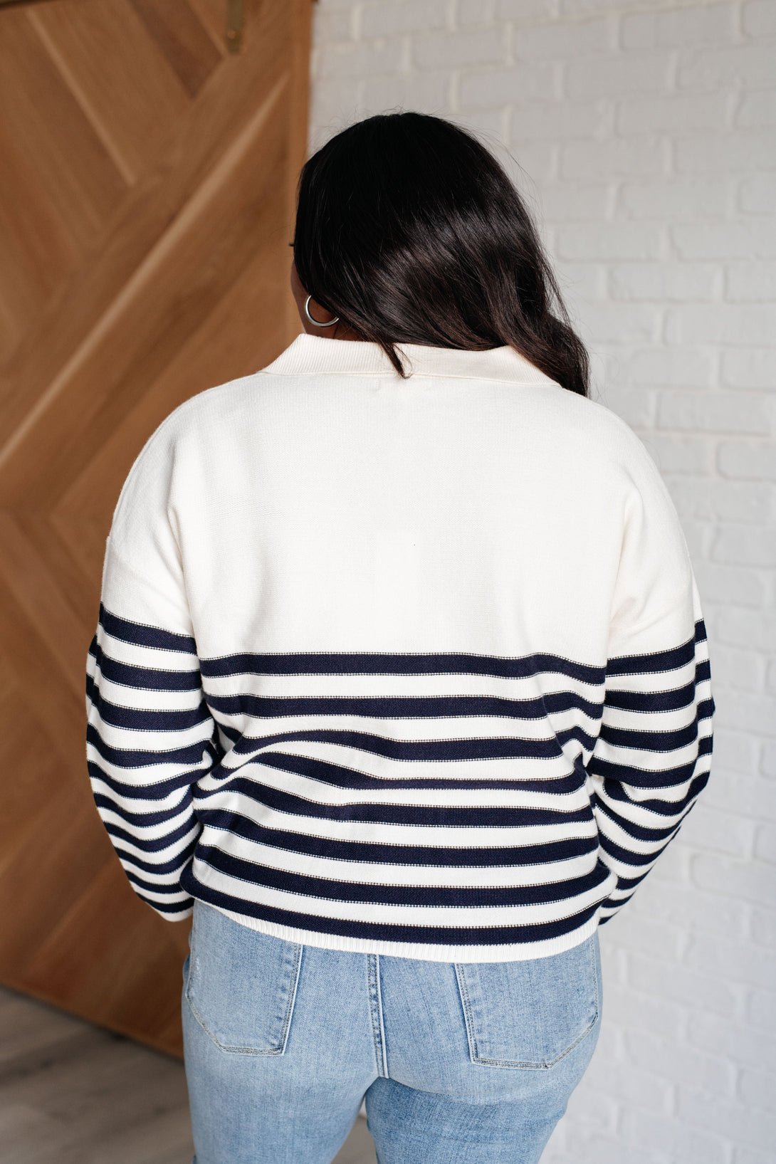 Memorable Moments Striped Sweater in White - Lavish Fix