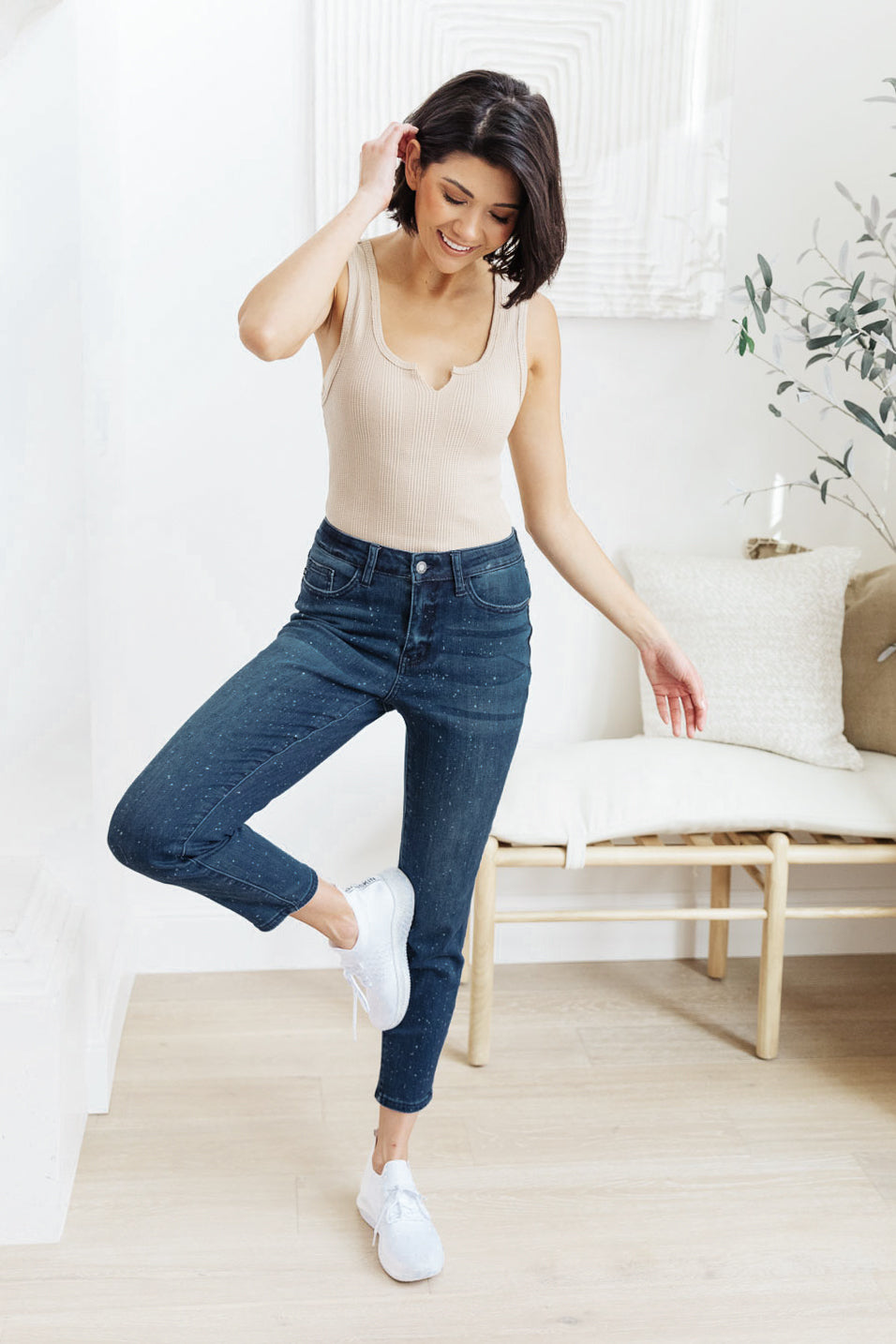 Mid-Rise Relaxed Fit Mineral Wash Jeans - Lavish Fix