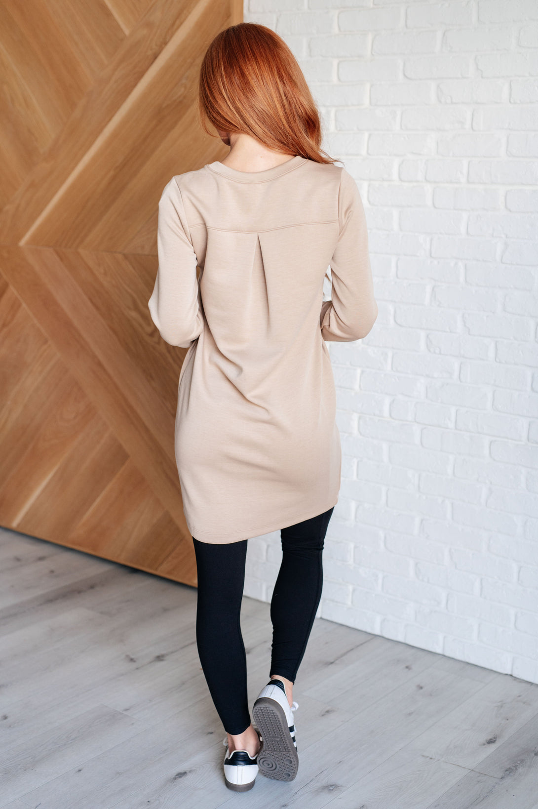 Milan Travel Shift Dress in Khaki - Lavish Fix