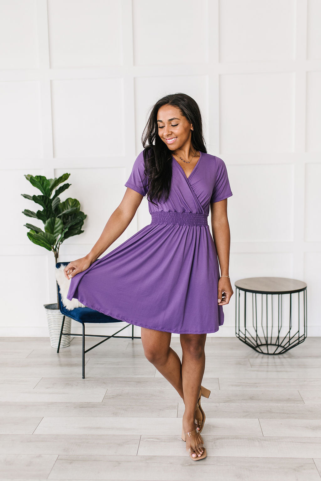 Miss Independent V-Neck Dress - Lavish Fix