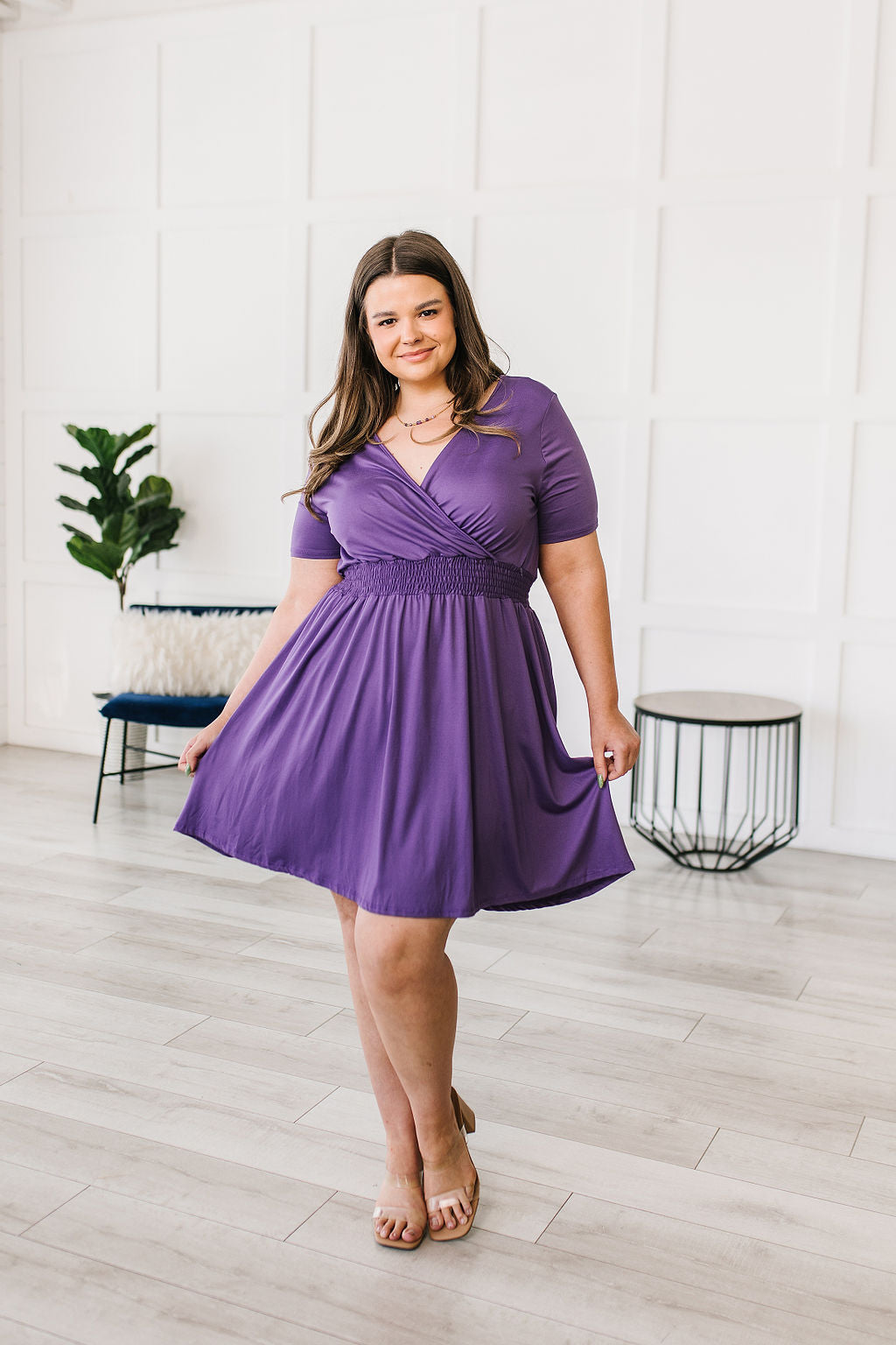 Miss Independent V-Neck Dress - Lavish Fix