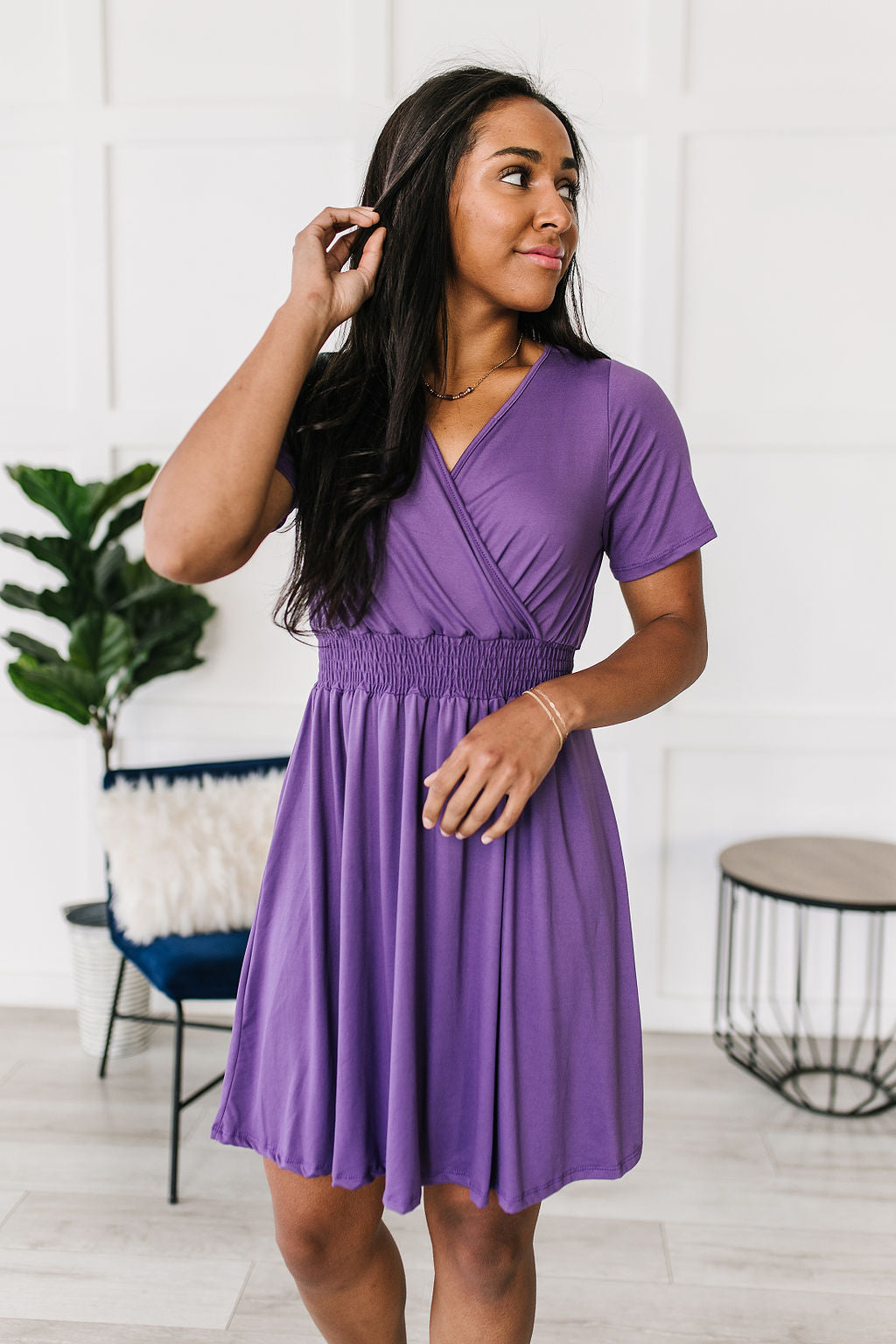 Miss Independent V-Neck Dress - Lavish Fix