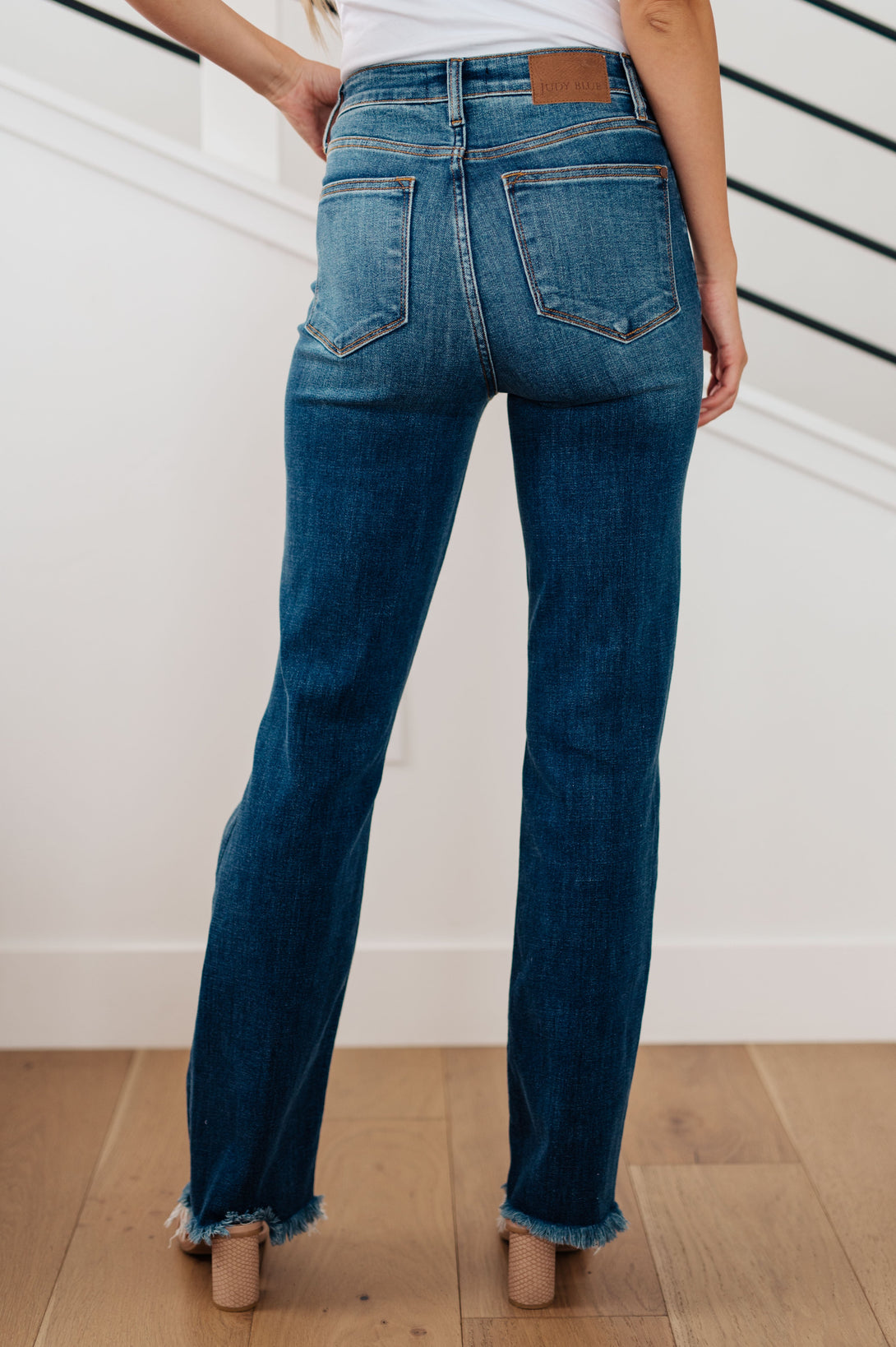 Morgan High Rise Distressed Straight Jeans - Lavish Fix