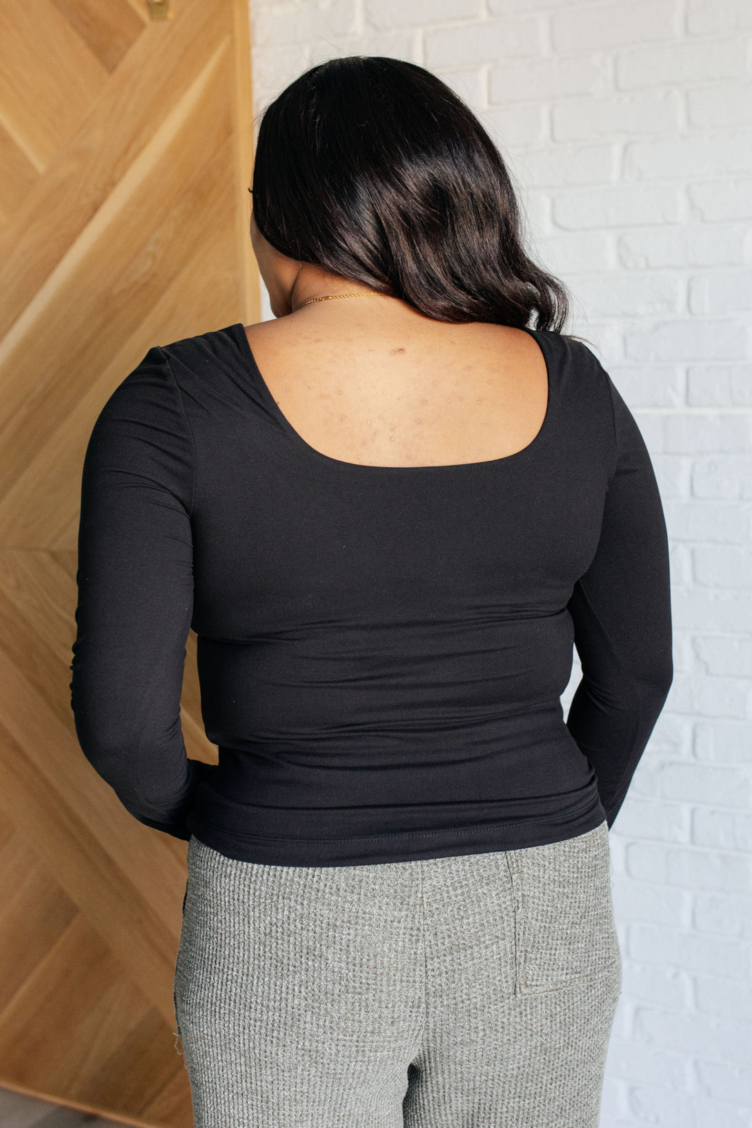 Never Imitated Long Sleeve Top in Black - Lavish Fix