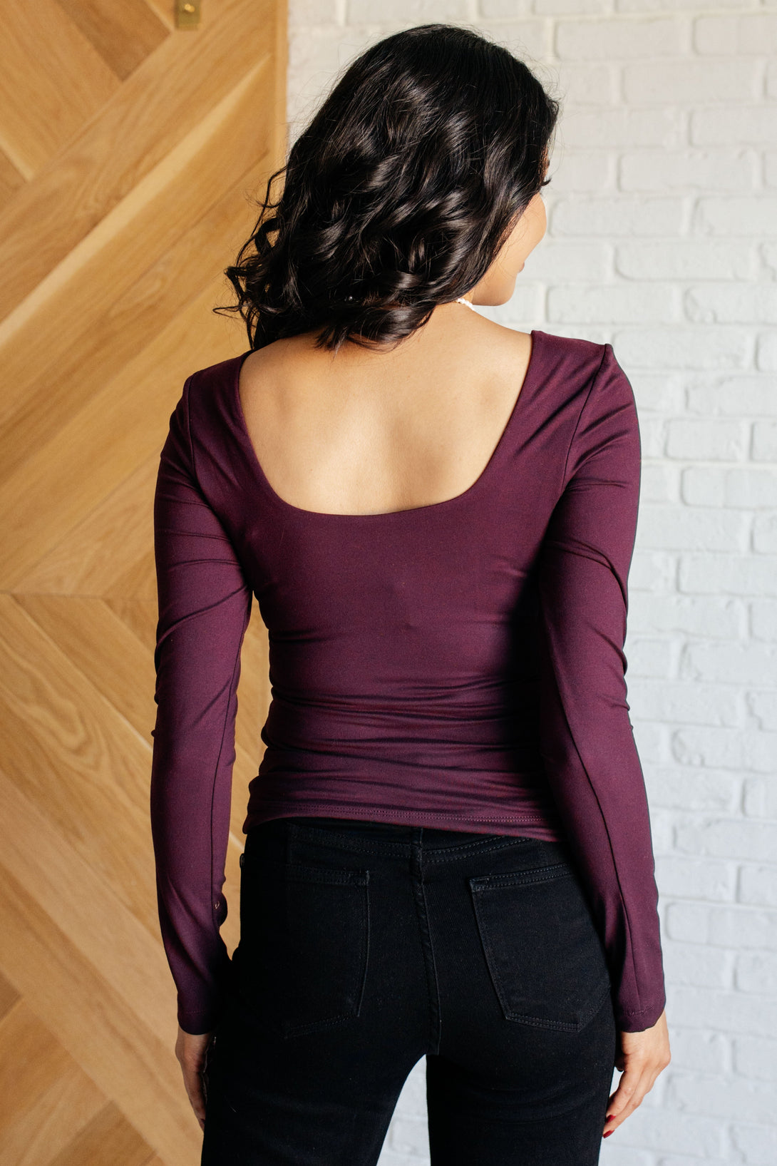 Never Imitated Long Sleeve Top in Cassis - Lavish Fix