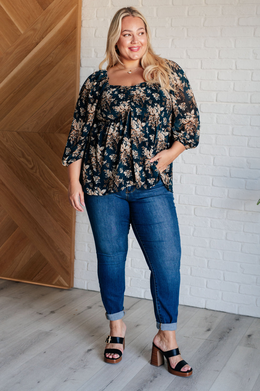 New Beginnings Square Neck Blouse - Lavish Fix