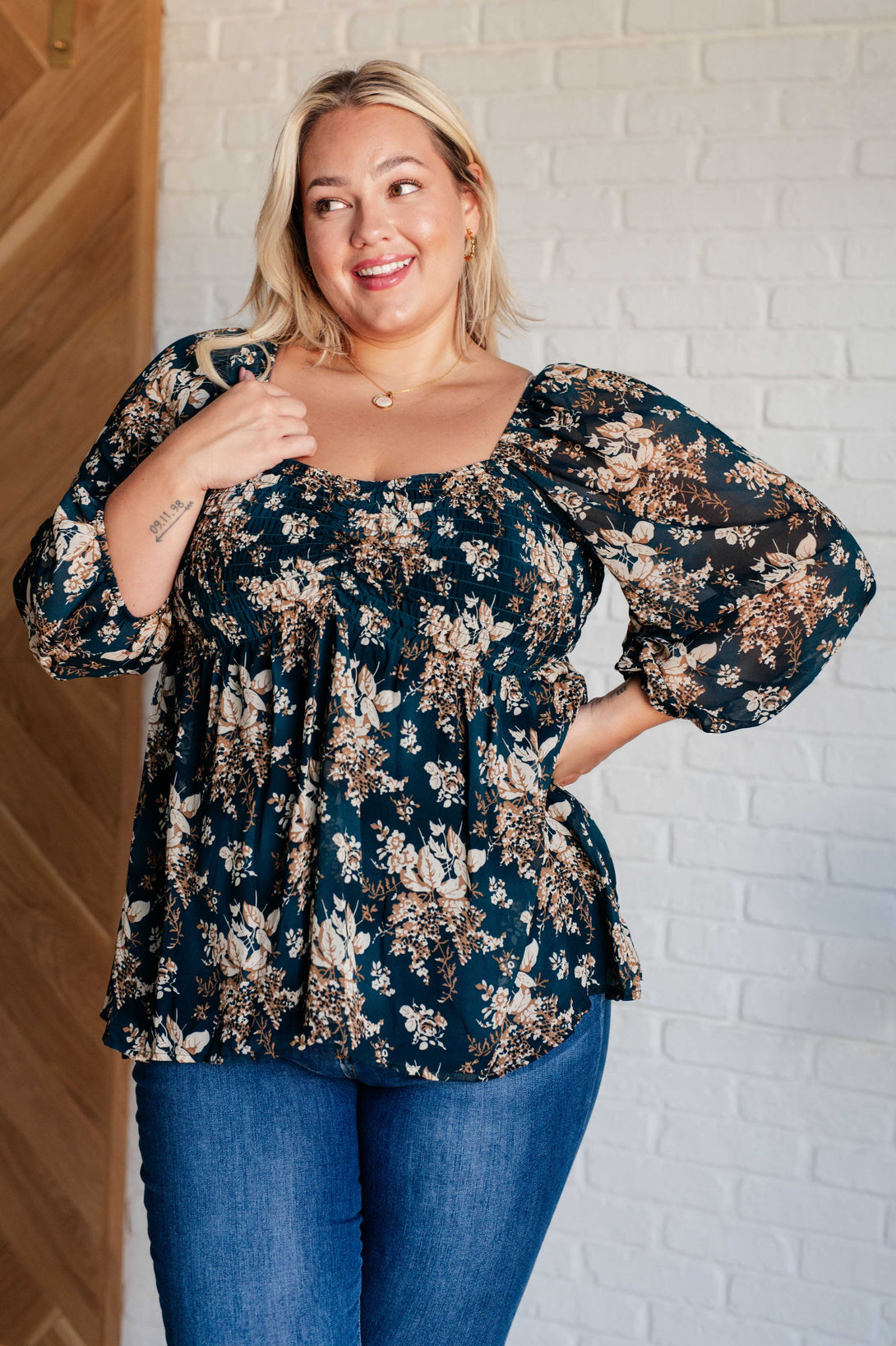 New Beginnings Square Neck Blouse - Lavish Fix