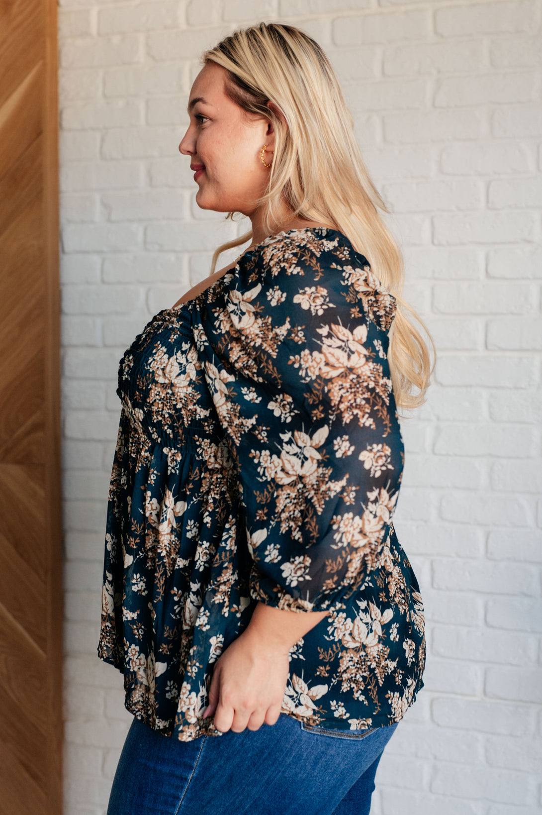 New Beginnings Square Neck Blouse - Lavish Fix