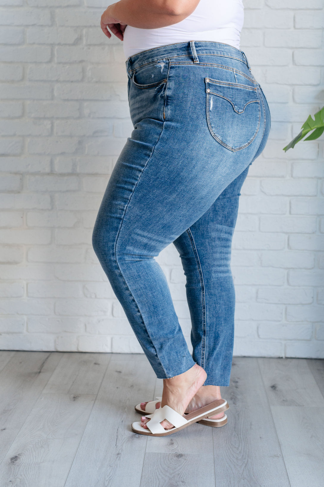 Nicole Tummy Control Skinny Jeans in Vintage Wash - Lavish Fix