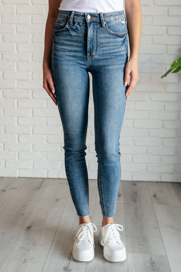 Nicole Tummy Control Skinny Jeans in Vintage Wash - Lavish Fix