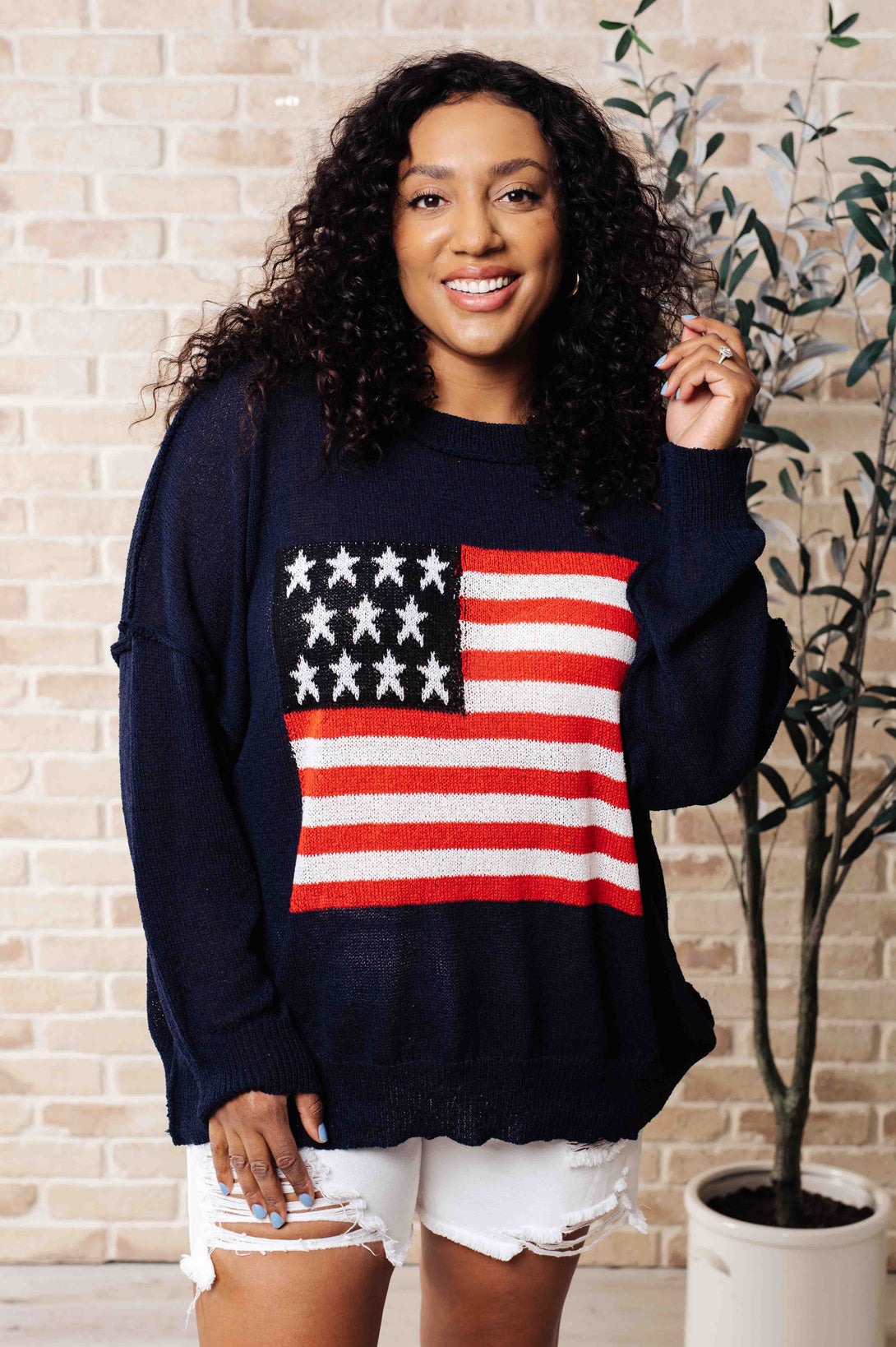 Oh Say Can You See Lightweight Pullover - Lavish Fix