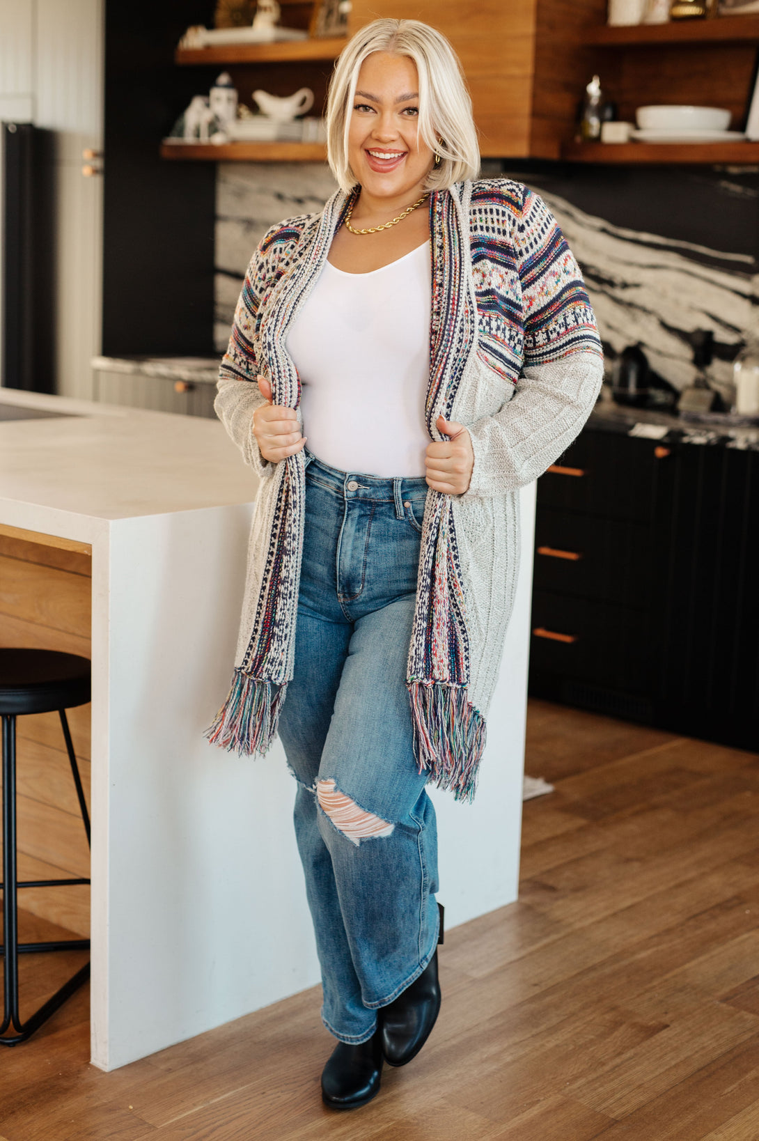 Oh So Lucky Fringe Cardigan - Lavish Fix