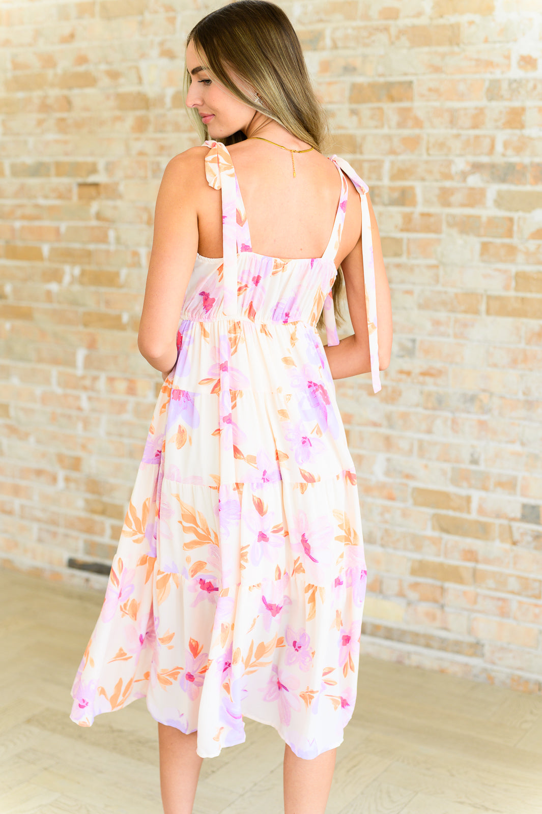 Pastel Petals Floral Midi Dress - Lavish Fix