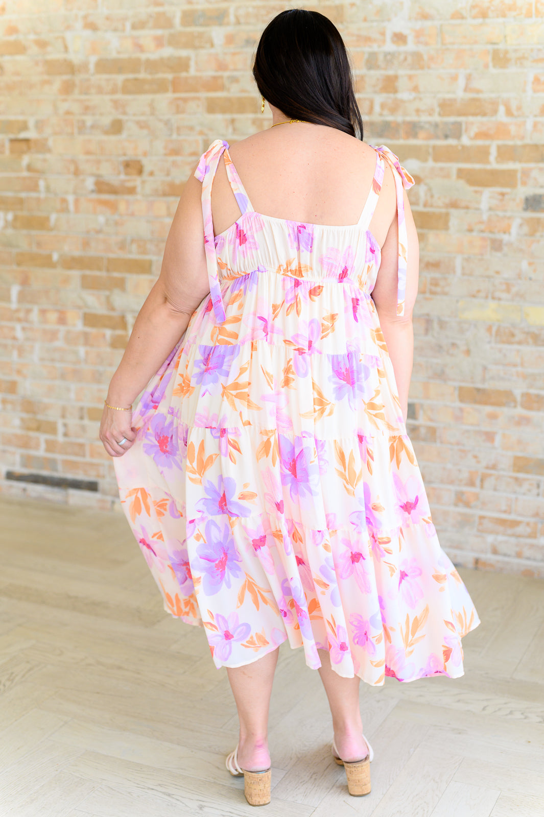 Pastel Petals Floral Midi Dress - Lavish Fix