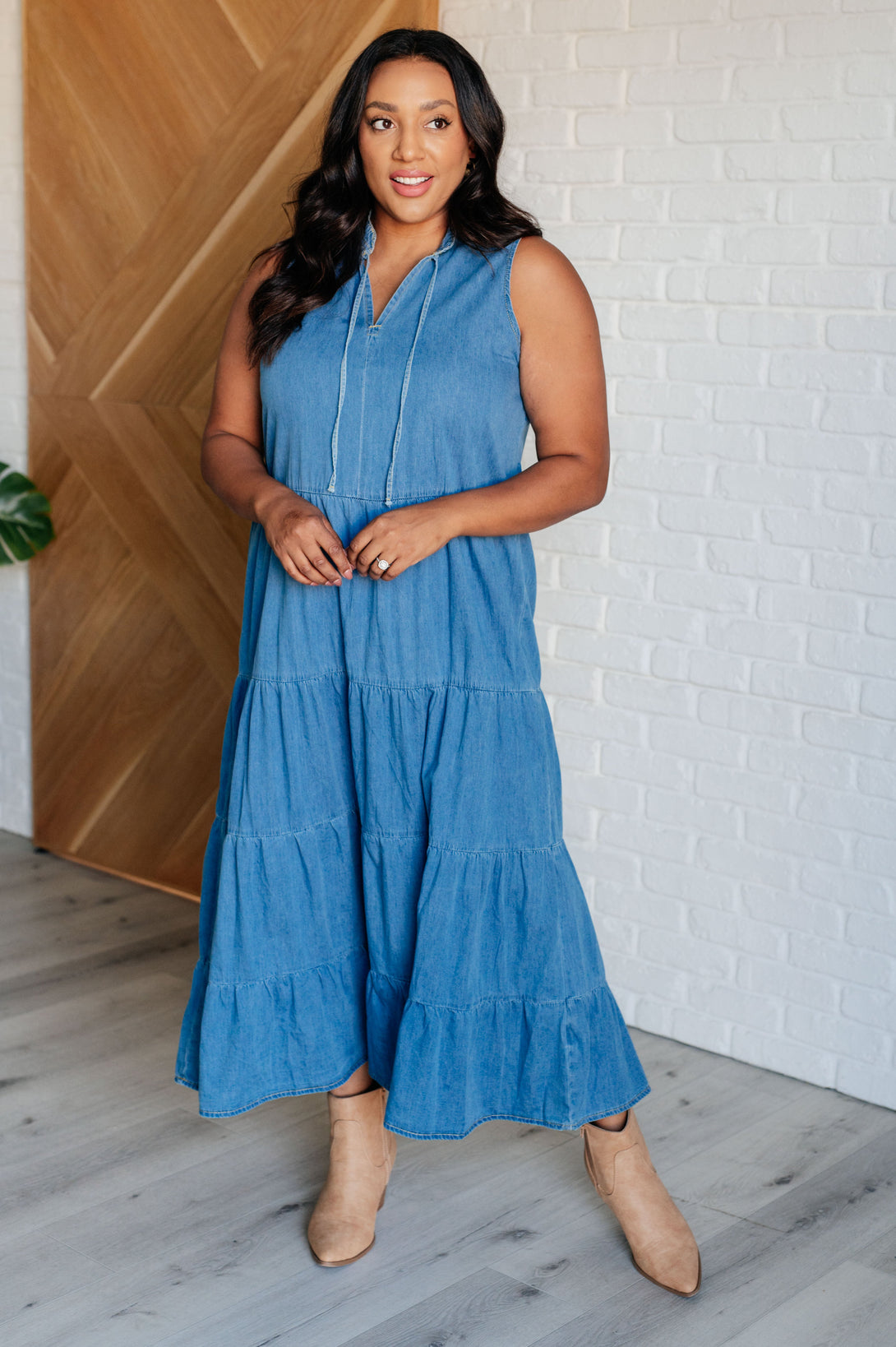 Perfect Choice Denim Maxi Dress - Lavish Fix