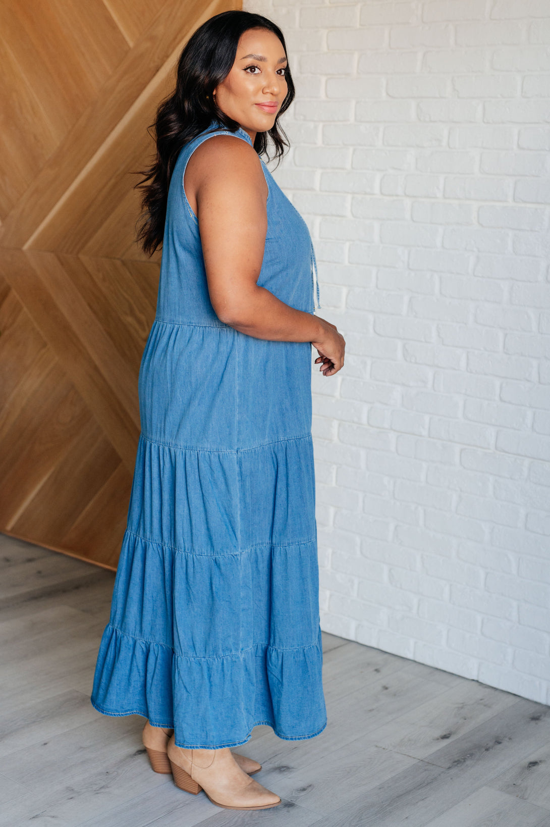 Perfect Choice Denim Maxi Dress - Lavish Fix