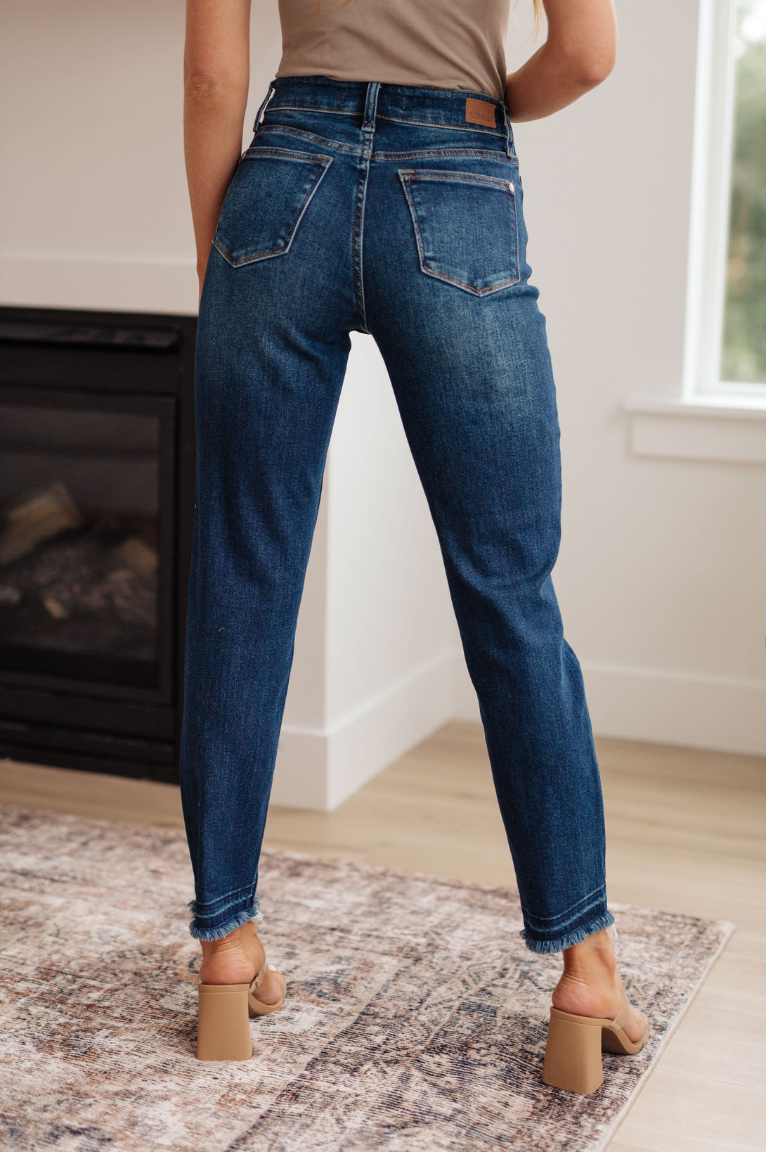 Phillipa High Rise Release Hem Slim Jeans - Lavish Fix