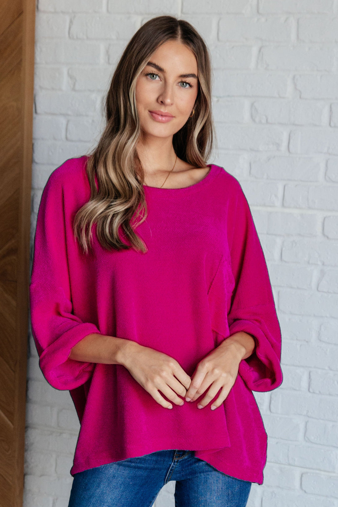 Pink Thoughts Chenille Blouse - Lavish Fix