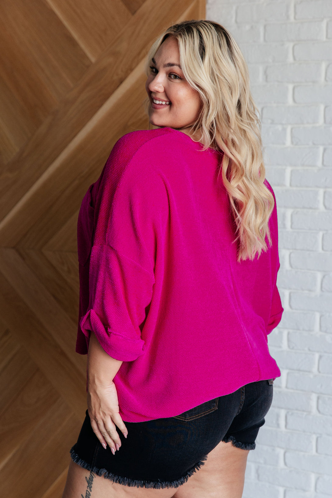 Pink Thoughts Chenille Blouse - Lavish Fix