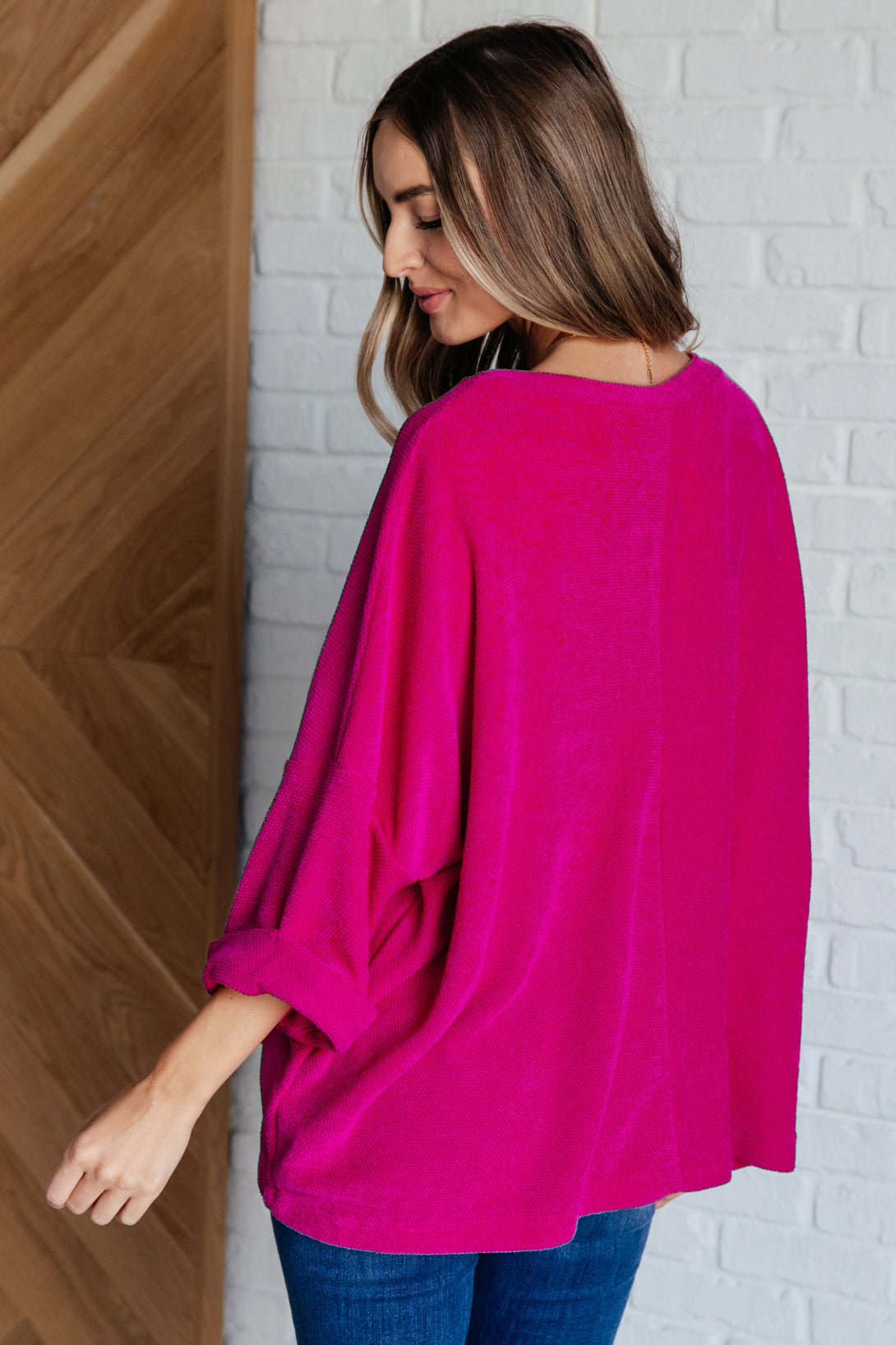 Pink Thoughts Chenille Blouse - Lavish Fix