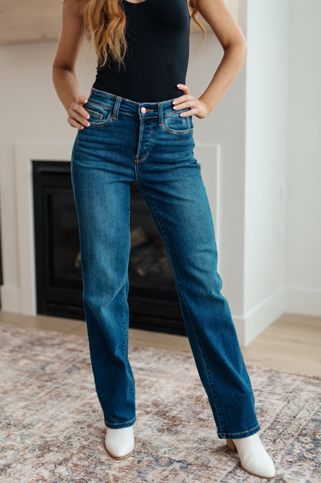 Pippa High Rise Button Fly Dad Jeans - Lavish Fix