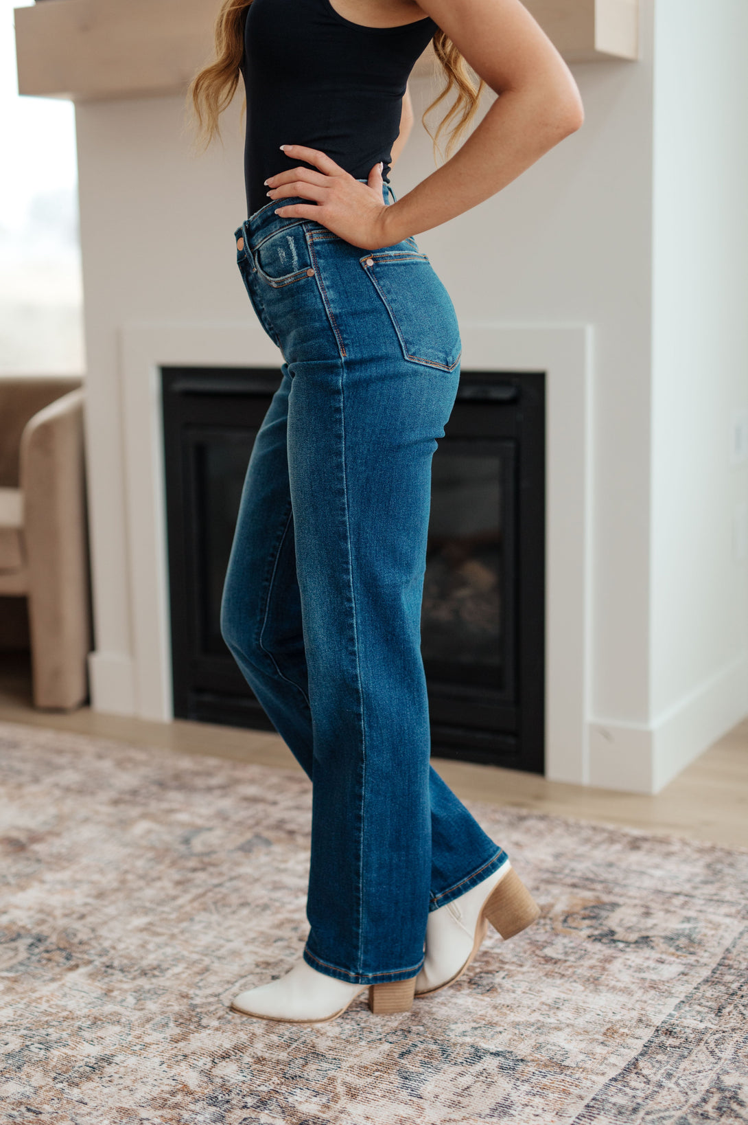 Pippa High Rise Button Fly Dad Jeans - Lavish Fix