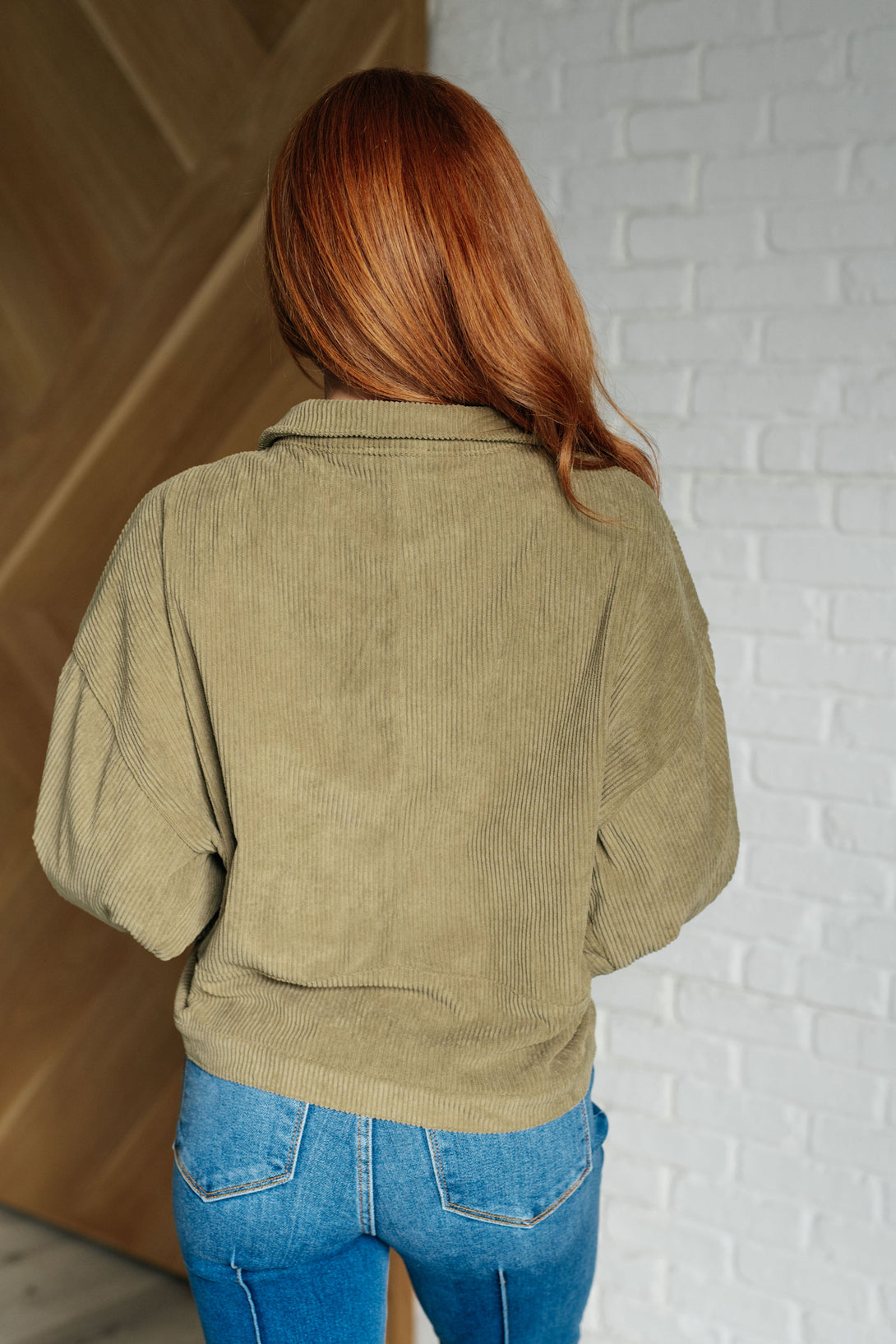 Primrose Corduroy Jacket in Olive - Lavish Fix