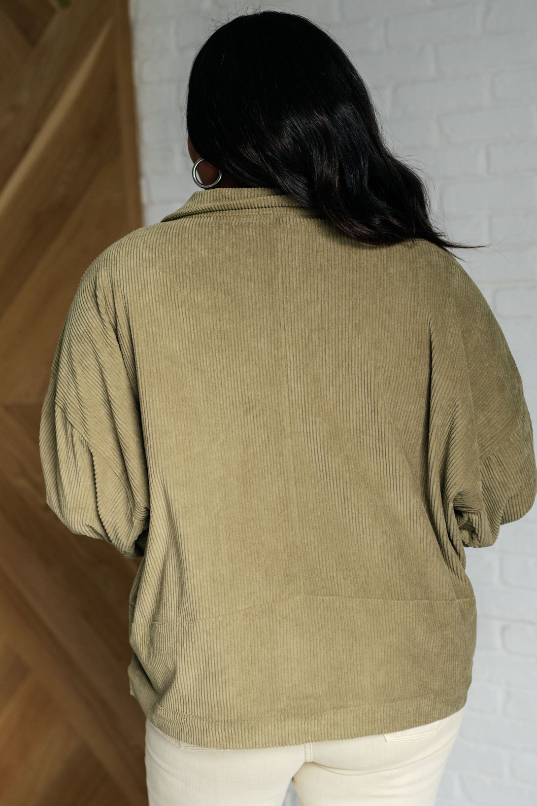 Primrose Corduroy Jacket in Olive - Lavish Fix