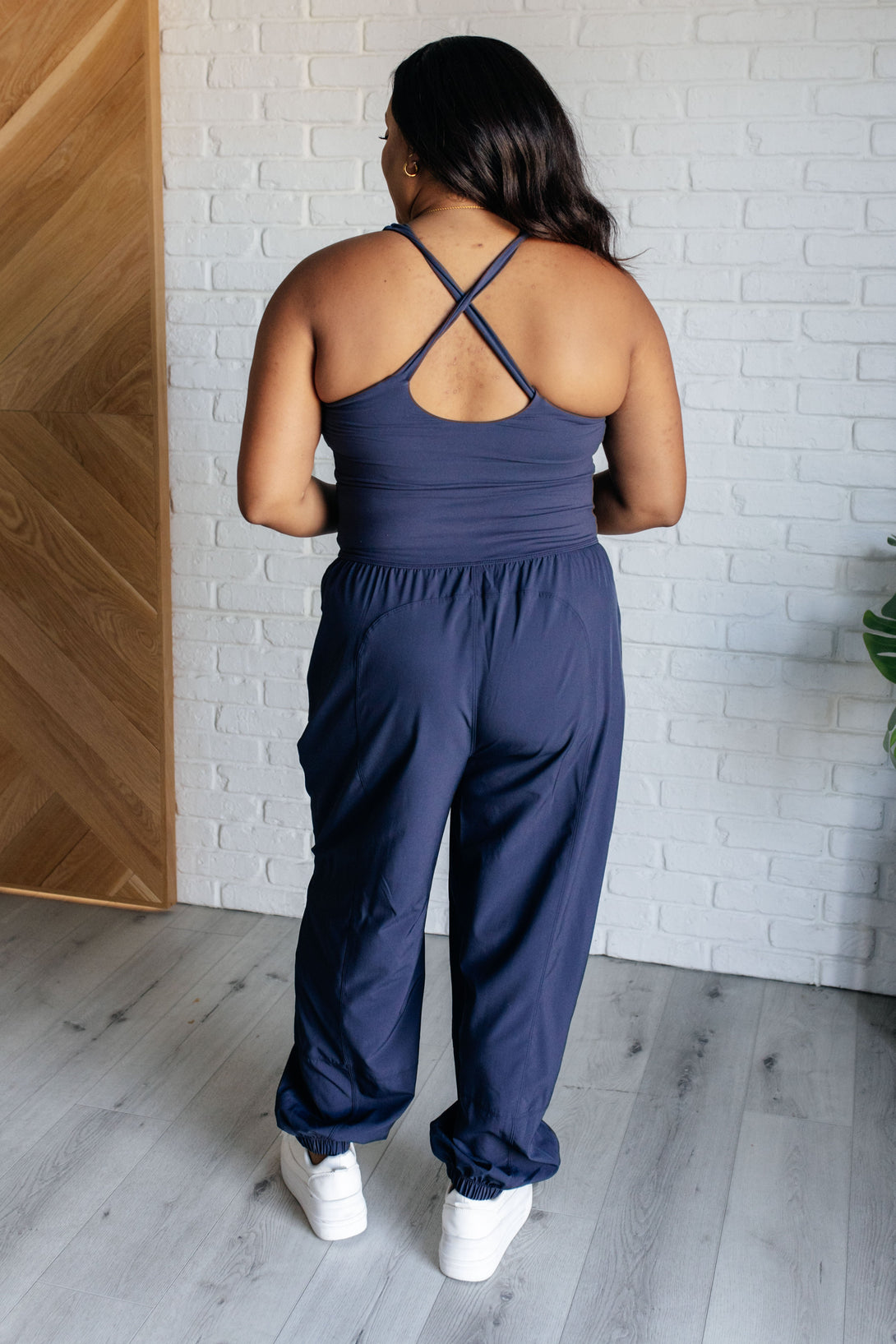 Raising Heart Rate Cut Out Jumpsuit in Navy - Lavish Fix