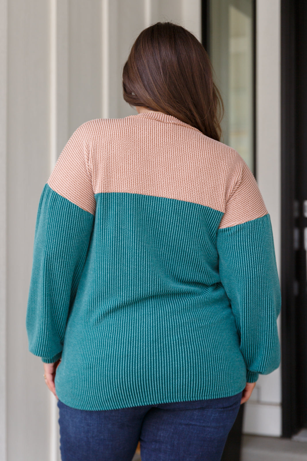 Retro and Ribbed Floral Color Block Top - Lavish Fix